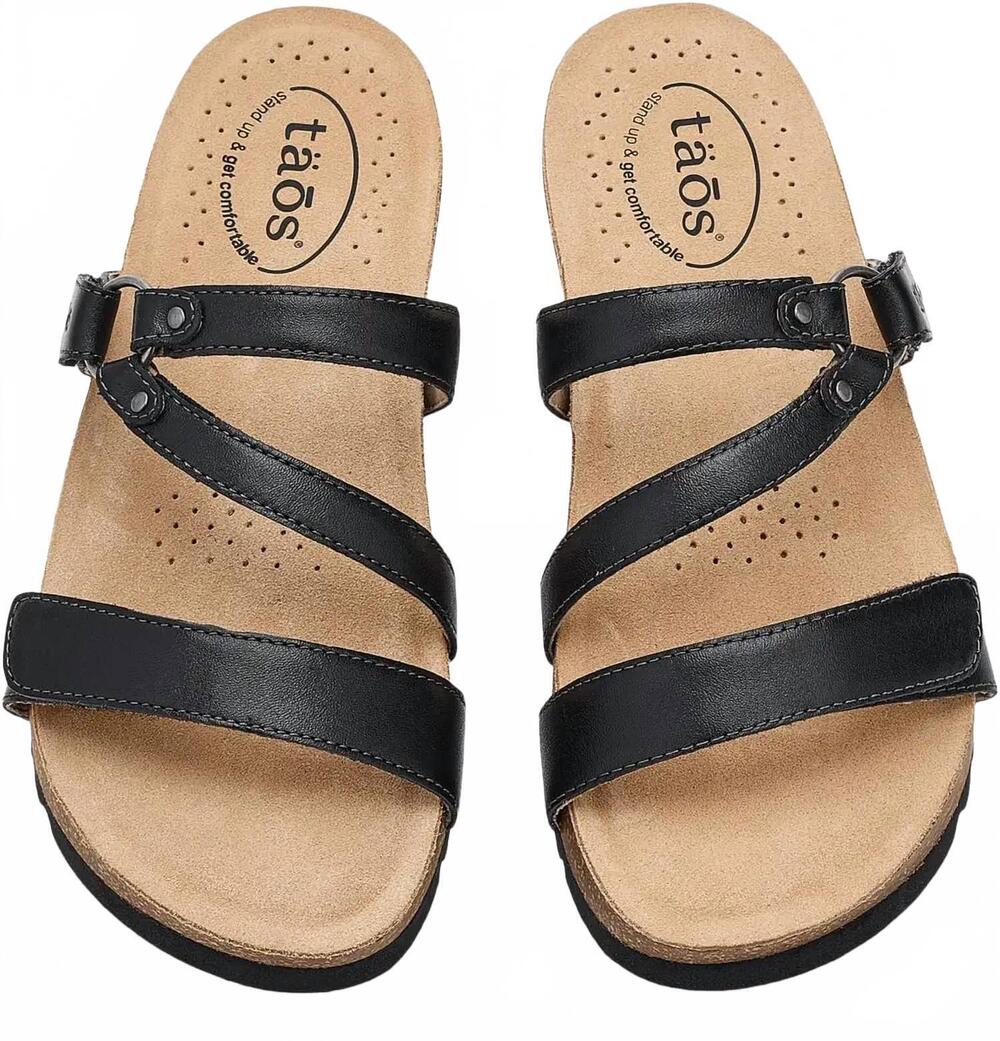 NEW TAOS women's ringslide sandals in black